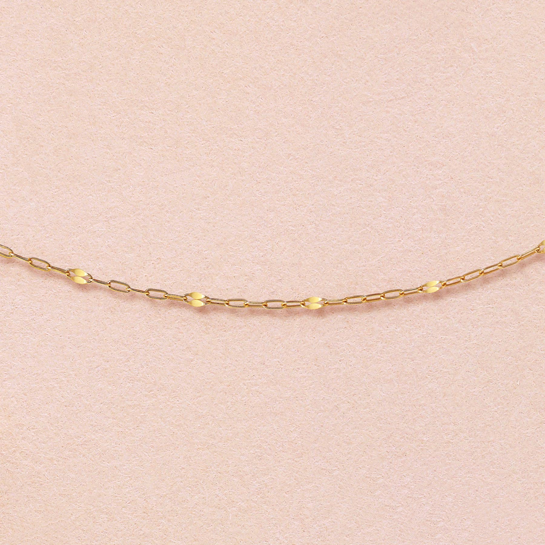 [GARDEN] 10K Petal Chain 40cm (Yellow Gold) - Product Image