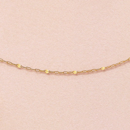 [GARDEN] 10K Petal Chain 40cm (Yellow Gold) - Product Image