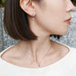 18K / 10K White Gold Colored Stone Swinging Earrings - Model Image