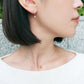18K/10K Rose Gold Swaying Color Stone Earrings - Model Image