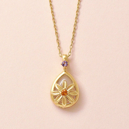 [Birth Flower Jewelry] February - Marguerite Necklace (10K Yellow Gold) - Product Image