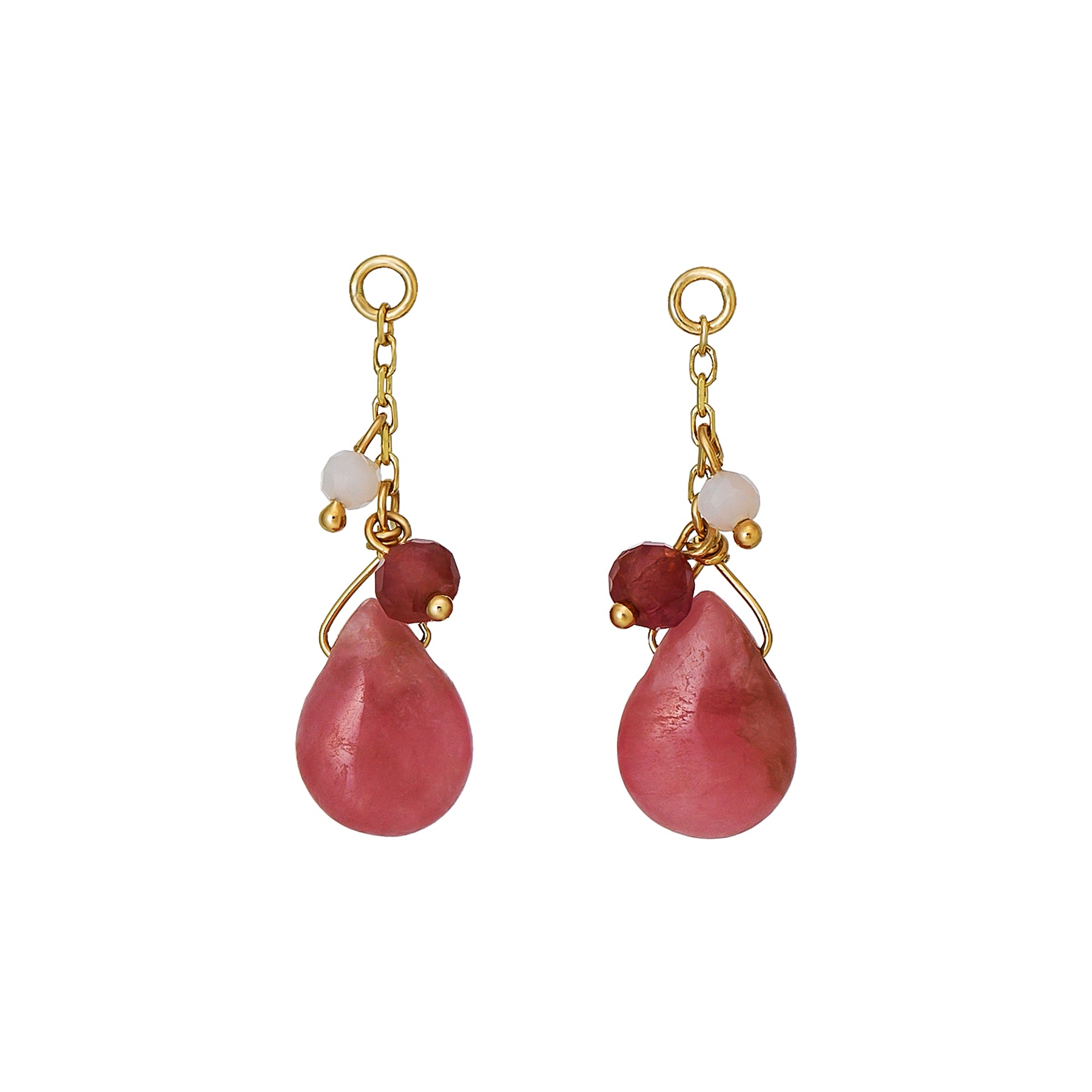 [Palette] 10K Yellow Gold Inca Rose Drop Charms - Product Image