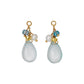 [Palette] 10K Yellow Gold Aquamarine Drop Charms - Product Image