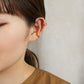 10K Gold / 925 Sterling Silver Wave Ear Cuff Set - Model Image