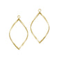 [Palette] Leaf Frame Earring Charms (10K Yellow Gold) - Product Image