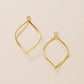 [Palette] Leaf Frame Earring Charms (10K Yellow Gold) - Product Image