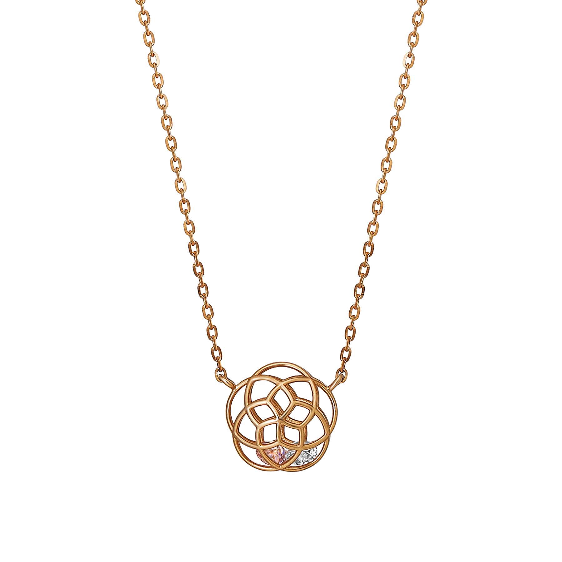 [Pannier] 18K Rose Gold Cherry Blossoms Necklace [Limited Quantity] - Product Image