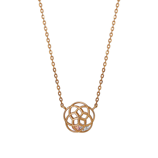 [Pannier] 18K Rose Gold Cherry Blossoms Necklace [Limited Quantity] - Product Image