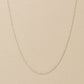 10K Screw Chain Necklace 50cm (White Gold) - Product Image