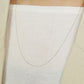 10K Screw Chain Necklace 50cm (White Gold) - Model Image