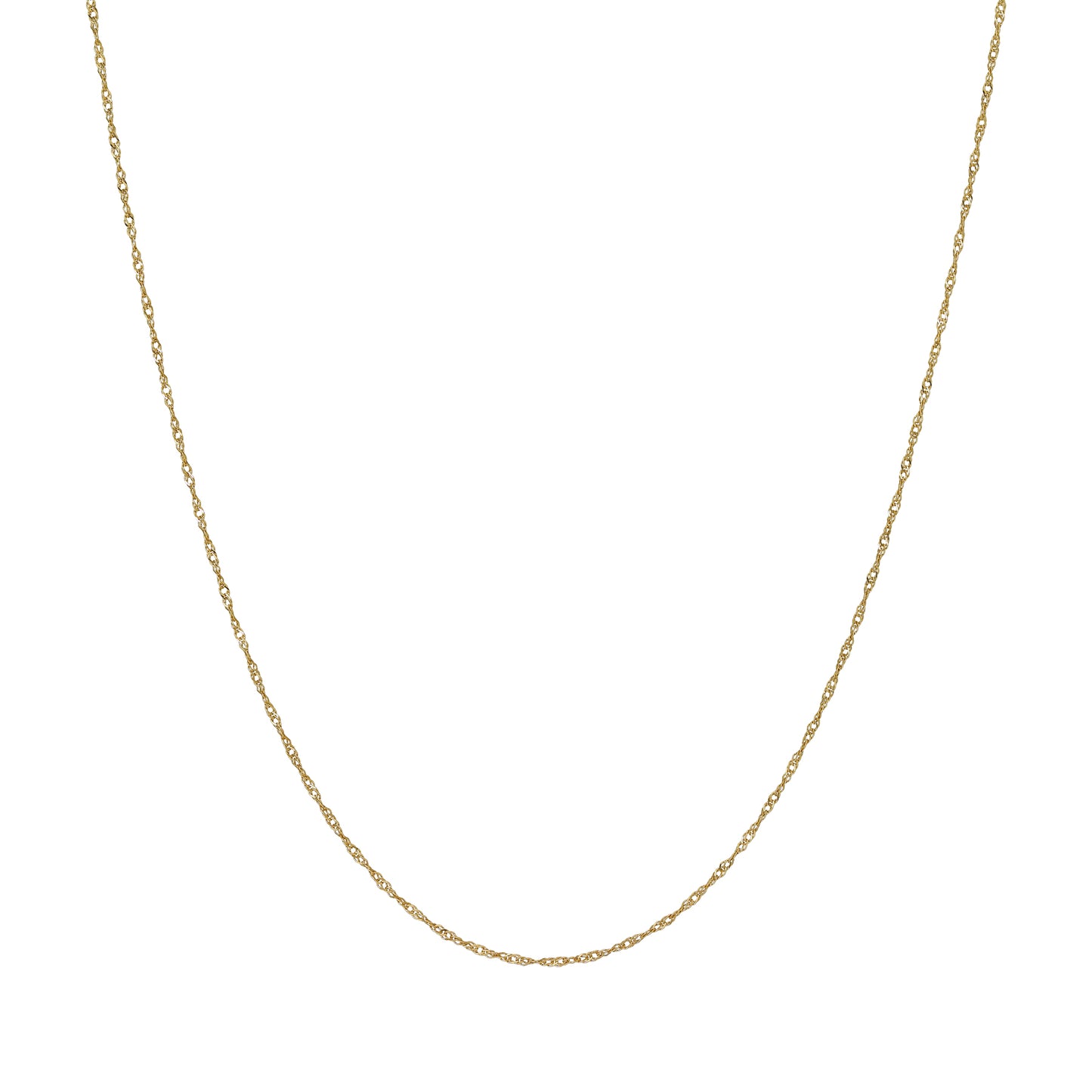 10K Screw Chain Necklace 50cm (Yellow Gold) - Product Image