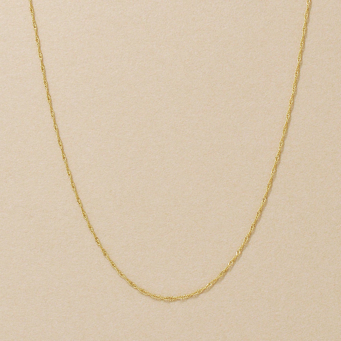 10K Screw Chain Necklace 50cm (Yellow Gold) - Product Image