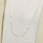 10K Petal Chain Necklace 60cm (Yellow Gold) - Model Image