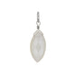 10K Moonstone Necklace Charm (White Gold) - Product Image