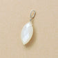 10K Moonstone Necklace Charm (White Gold) - Product Image