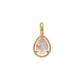 10K Rose Quartz Drop Necklace Charm (Yellow Gold) - Product Image