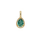 10K Green Quartz Drop Necklace Charm (Yellow Gold) - Product Image
