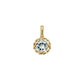 10K Blue Topaz Necklace Charm (Yellow Gold) - Product Image