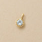 10K Blue Topaz Necklace Charm (Yellow Gold) - Product Image