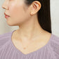18K/10K Diamond Petit Heart Earrings (Rose Gold) - Model Image