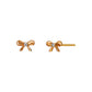 18K/10K Diamond Petit Ribbon Earrings (Rose Gold) - Product Image
