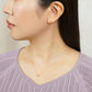 18K/10K Diamond Petit Ribbon Earrings (Rose Gold) - Model Image