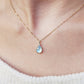 10K Yellow Gold Drop Candy Necklace - Model Image