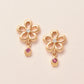 [Birth Flower Jewelry] April - Cherry Blossoms Openwork Earrings (18K/10K Rose Gold) - Product Image