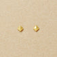 [Second Earrings] 18K Pyramid Stud Earrings (Yellow Gold) - Product Image