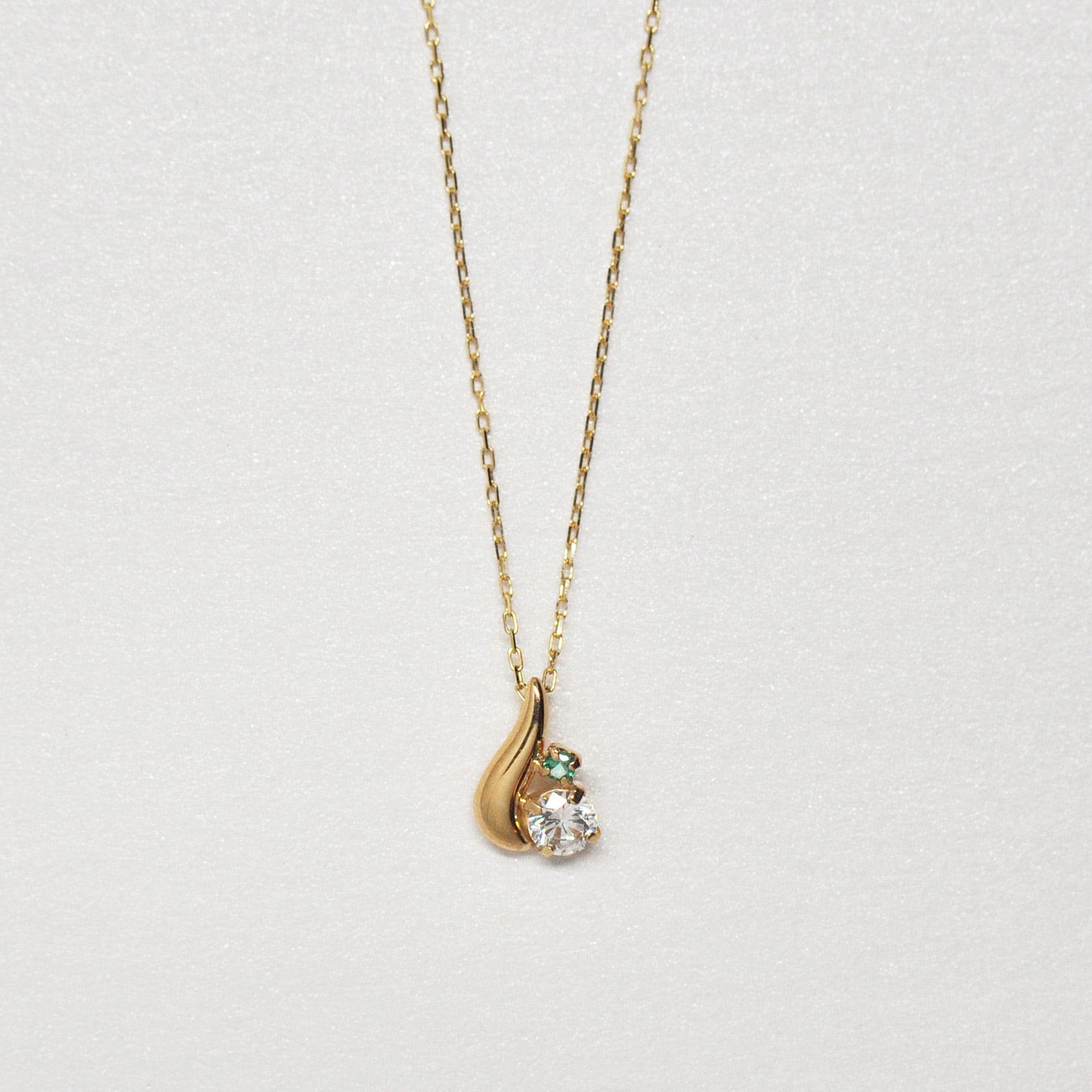 Simple Drop Necklace (10K Yellow Gold) - Product Image