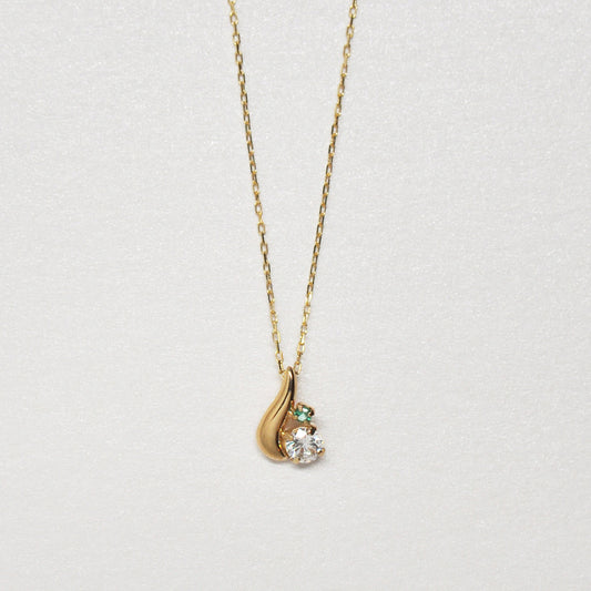 Simple Drop Necklace (10K Yellow Gold) - Product Image