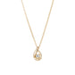 Diamond Drop Petite Necklace (10K Yellow Gold) - Product Image