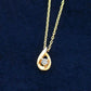 Diamond Drop Petite Necklace (10K Yellow Gold) - Product Image