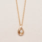 Diamond Drop Petite Necklace (10K Rose Gold) - Product Image