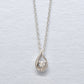 Diamond Drop Petite Necklace (10K White Gold) - Product Image