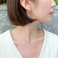 Diamond Drop Petite Necklace (10K White Gold) - Model Image
