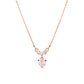 Rose Quartz Heart Necklace (10K Rose Gold) - Product Image