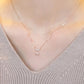 Rose Quartz Heart Necklace (10K Rose Gold) - Model Image