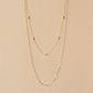 10K Yellow Gold Honey Cut Ball 3Way Long Necklace - Product Image