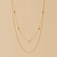 10K Yellow Gold Honey Cut Ball 3Way Long Necklace - Product Image