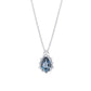 London Blue Topaz Drop Necklace (White Gold) - Product Image