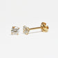 [Second Earrings] 18K Yellow Gold Cubic Zirconia Earrings - Product Image