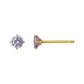 [Second Earrings] 18K Yellow Gold Lavender Cubic Zirconia Earrings - Product Image