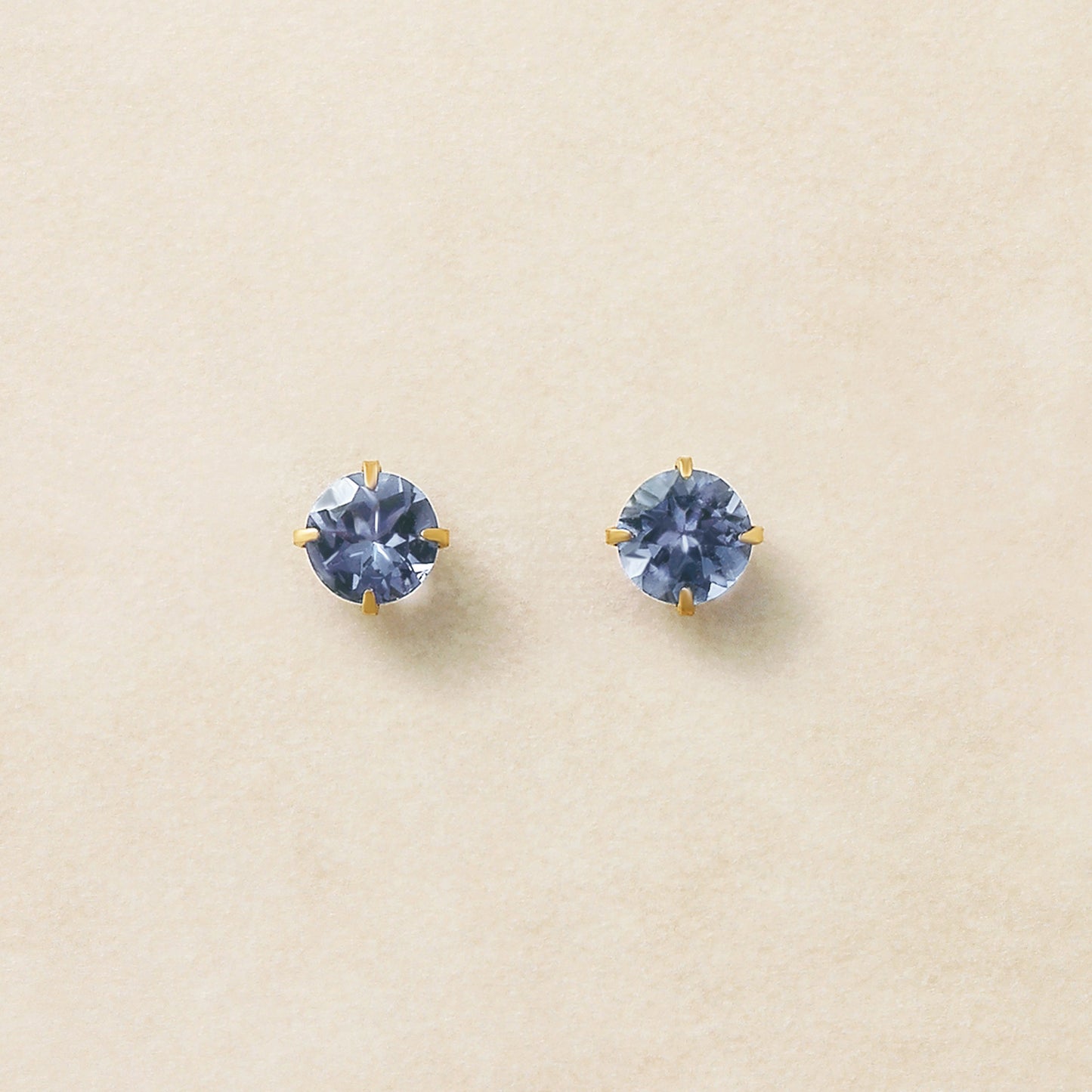 [Second Earrings] 18K Yellow Gold Tanzanite Earrings - Product Image