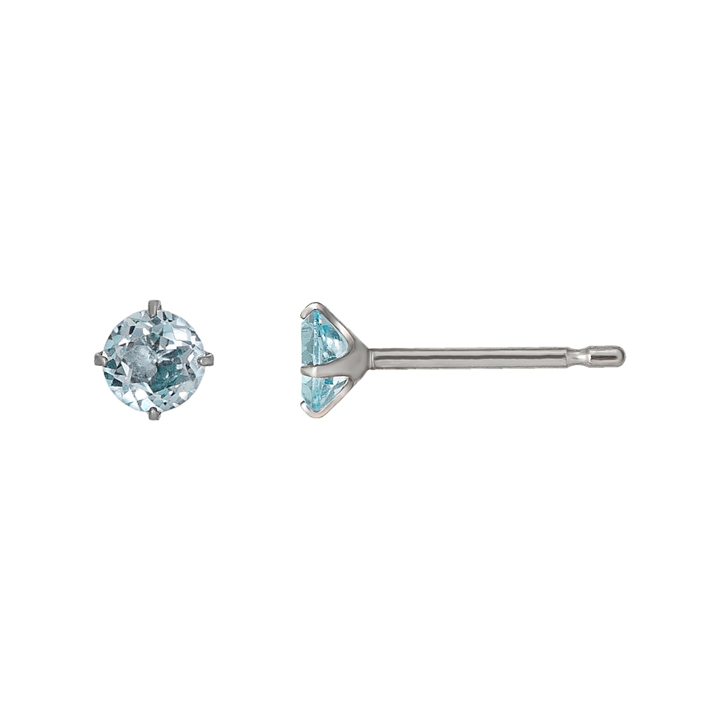 [Second Earrings] Platinum Blue Topaz Earrings - Product Image
