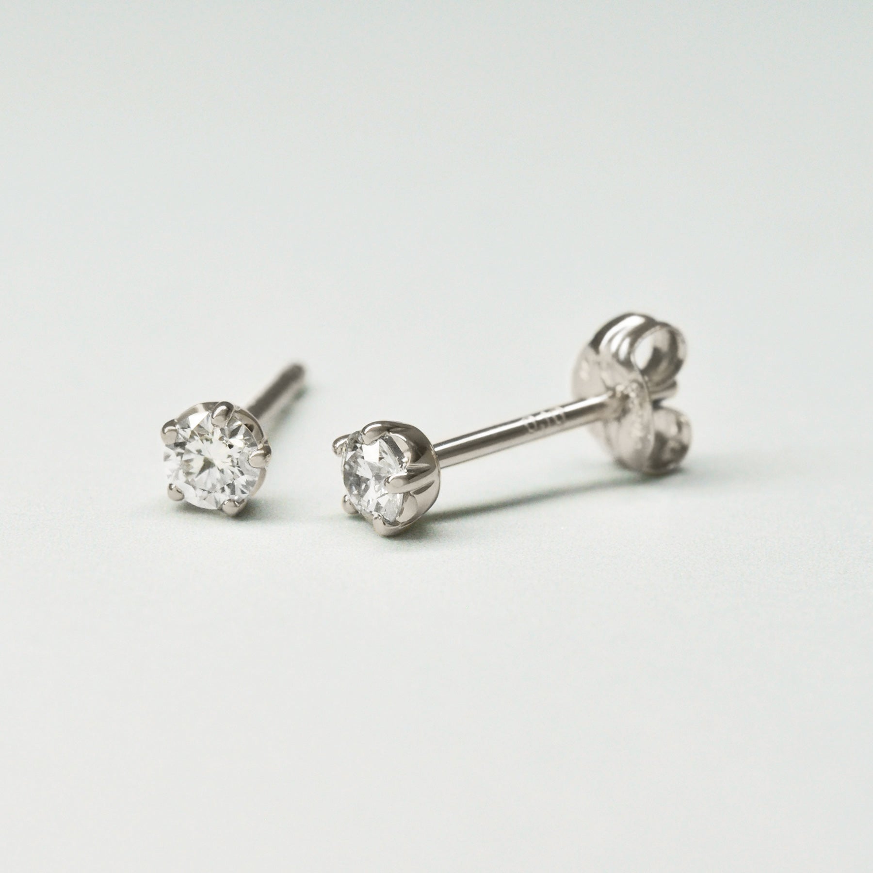 [Second Earrings] Platinum Diamond Earrings 0.2ct - Product Image