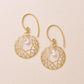 18K/10K Open Work Circle Earrings (Yellow Gold) - Product Image