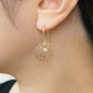 18K/10K Open Work Circle Earrings (Yellow Gold) - Model Image
