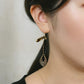18K/10K Open Work Threader Earrings (Yellow Gold) - Model Image
