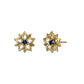 [Birth Flower Jewelry] September - Gentian Openwork Earrings (18K/10K Yellow Gold) - Product Image